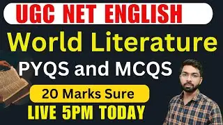 UGC NET JRF English World Literature questions  || World literature mcqs and pyqs