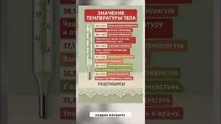 Значение температуры тела 🙏🏻👍🏻