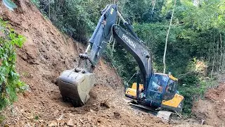 Death-Defying Dig! Excavator Builds Riskiest Mountain Road | Excavator Planet