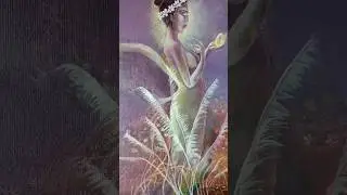 beautiful painting of nature or mother Earth with acrylic colors.❤