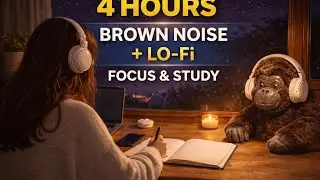 This Sound Forces Your Brain to Focus | Brown Noise & Lo-Fi (4 Hours)