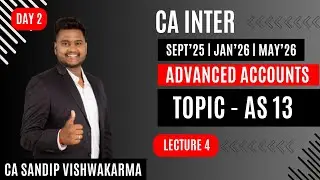 Demo Lecture 4:AS 13 Accounting for Investment | CA Inter Adv Acc Regular Batch for Sept25/Jan/May26