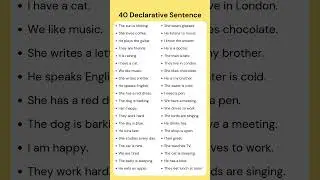 40 Declarative Sentences in English &ndash; Improve Your Grammar & Speaking Skills! 🚀