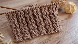 Rib with dancing stitches knitting pattern