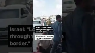 After telling Palestinians to leave Gaza through the Egyptian border, Israel bombed it #palestine