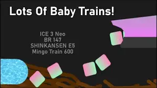 Baby ICE 3 Neo&acute;s and Mingo Train 600&acute;s and BR 147&acute;s and SHINKANSEN E5&acute;s growing up at the same time!