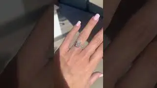Radiant shape lab grown diamond engagement ring