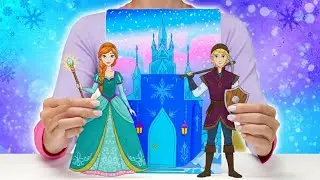✨ ¡Castillo mágico de papel DIY! ❄️ La increíble rutina matutina de Elsa y Anna ✨
