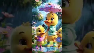 Cute duckling rain🌧 dance l #cute #duckrescue #shorts