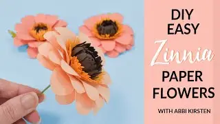 Zinnia Paper Flower Tutorial - How to Make Easy Small Paper Flowers