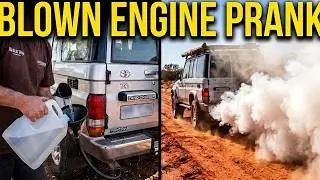 BLOWN ENGINE PRANK on Dad