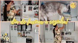 DIA DE FAXINAR! 🥵 - LIMPEI E ORGANIZEI O ARMÁRIO PARA RECEBER AS COMPRAS DO MÊS 😍