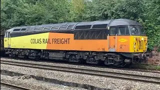 Colas 56113.New Logs Movement from Hellifield Goods Loop to Chirk Kronospan. @Chester. 29th Aug 2022
