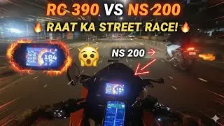 RC 390 Vs Ns 200 Street Race ☠️🔥 Khatam Police Ne Pakda