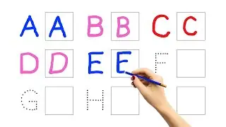 Collection of uppercase alphabet writing along dotted lines for toddlers and kids | ABCD | A to Z