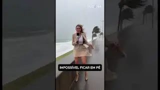VENTO EXTREMO DERRUBA REP&Oacute;RTER AO VIVO NO RJ 😳🌪️