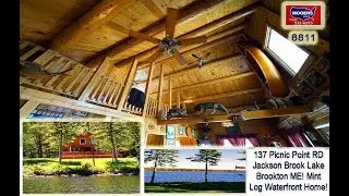 SOLD! Log Lake Home In Maine For Sale | 137 Picnic Point RD Brookton ME MOOERS REALTY #8811