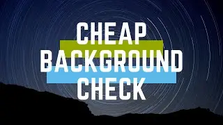 Cheap Background Check