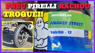 PNEU PIRELLI MT60 TRASEIRO DA VERSYS 300 TODO RACHADO...TROQUEI!!  #moto #michelin #versys #pirelli