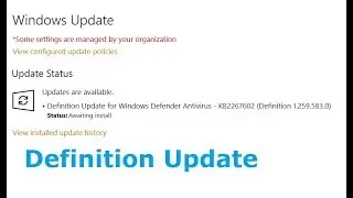 Definition Update for Windows Defender Antivirus KB2267602 Definition 1.259.583.0