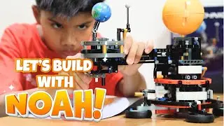 Let's Build With Noah - Planet Earth and Moon in Orbit