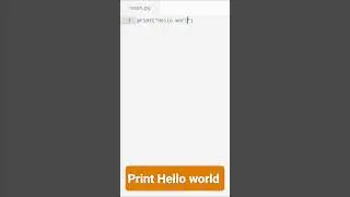 Hello world program in python. #shorts #python #helloworld