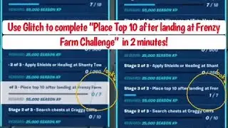 Use Glitch to complete &ldquo;Place Top 10 after landing at Frenzy Farm Challenge&rdquo;  in 2 minutes!