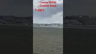 Cessna Citation landing at Boca Raton (KBCT) 🛩️☁️