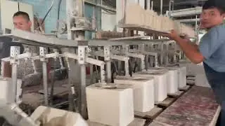 #ceramic #cantonfair #grouting #glazing #kilnfiring
