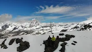 Monte Roisetta da Cheneil, drone ed un mare di neve ancora a 3334m