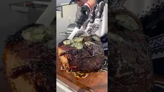 Smoked a 51 pound steak #steakdinner #steak #bbq