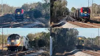 Amtrak and SunRail Trains in DeLand on 1/29/26. Featuring hornshows and a Dash 8!
