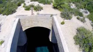 The Yacht Week - submarine cave jump. Vis, Croatia 2014