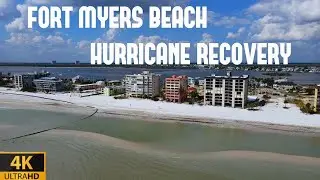 Fort Myers Beach Florida Hurricane Ian Recovery | 4K Drone Video