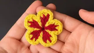 Crochet simple flower tutorial for beginners 
