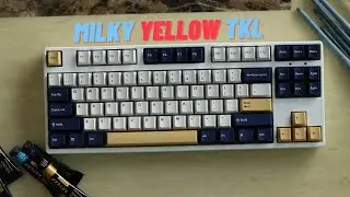 Gateron Milky Yellow Wireless TKL (GMK Rudy) custom keyboard sound test!