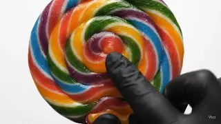 Rainbow Spiral Lollipop Tapping = ASMR Satisfaction 🌈✨
