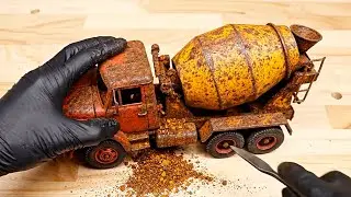 Mini Restoration ASMR Mixer Truck Abandoned car   Rusty Cement Truck Restoration