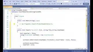 How to export collection of objects to excel using ClosedXML in C# (Code)