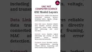 OSI Model Explained in 60 Seconds | UGC NET & GATE Computer Science Quick Revision #computernetworks