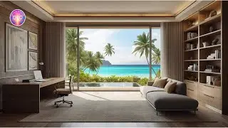 3h Chill Vibes — Tropical Beach Window (Calm Waves, Gentle Motion)