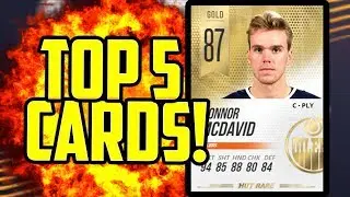 TOP 5 BEST BASE CARDS IN NHL 19 HOCKEY ULTIMATE TEAM! BEST CARDS IN HUT!