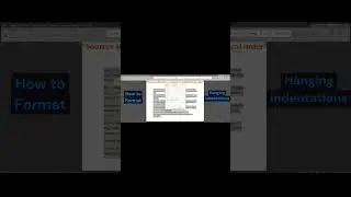 How to Format Hanging Indentations | Hanging Indentations Tutorial MLA/APA Citations #shorts