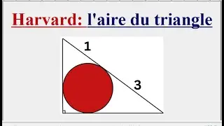 Calculer l'aire du triangle - Test SAT MATHS Harvard 