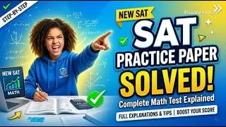 SAT Practice Paper Solved | Complete Math Test Explained (New SAT)