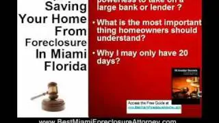 miami foreclosure attorney, foreclosure defense miami