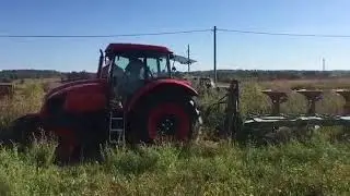 Вспашка земли трактором ANT-Zetor 4135 F 136 лс
