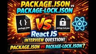 Difference between package.json and package-lock.json in React JS | React JS Interview Question