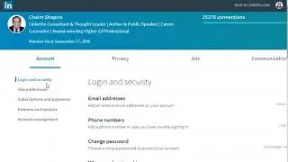 LinkedIn Security Settings-Active Sessions
