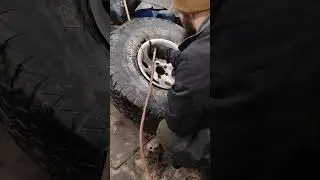 part 2 of how to use a bead buster to change a tire